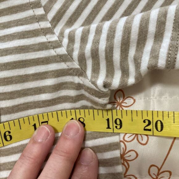 J. Crew Factory Striped Slub Cotton 3 Button Pocket Polo Size Medium (N5) - Picture 4 of 9